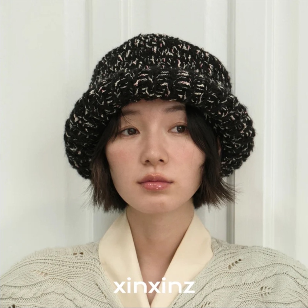 XINXINZ oreo wool blend knitted flat hat